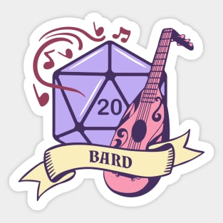 D&D Bard D20 Sticker